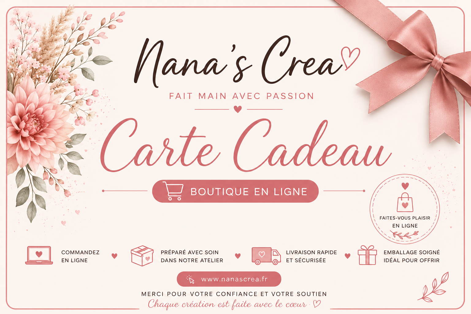 Carte-Cadeau Nana's Crea