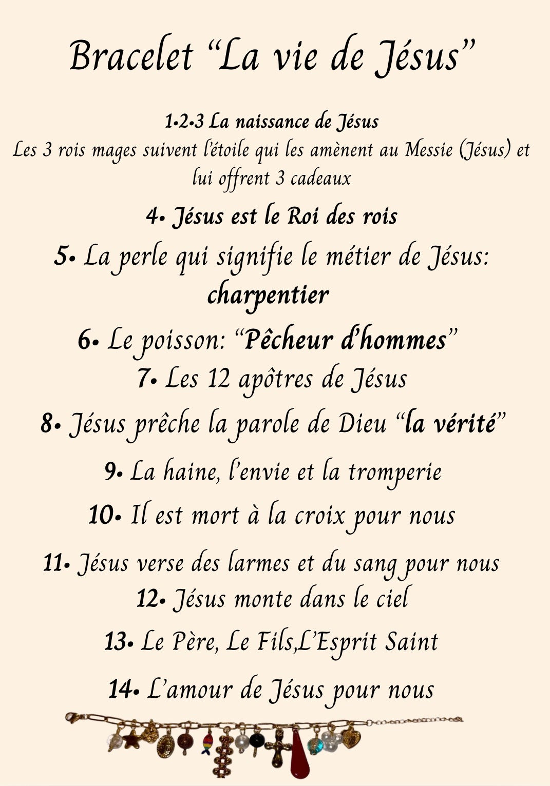 Bracelet La vie de Jésus